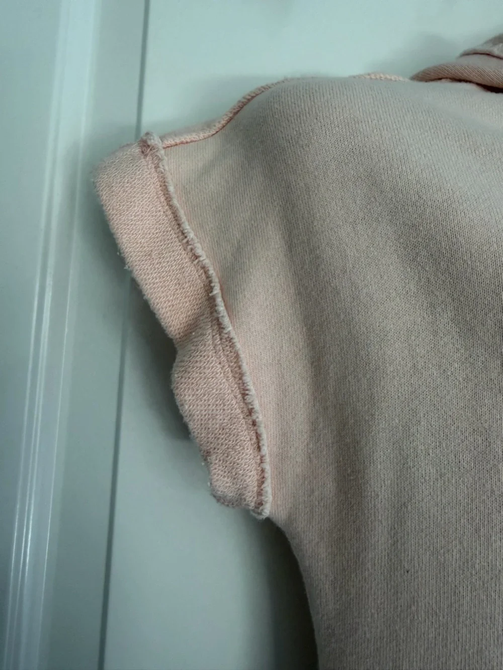 Nicole Miller Blush Pink Short Sleeve Hooded Pullover - Picture 4 of 8